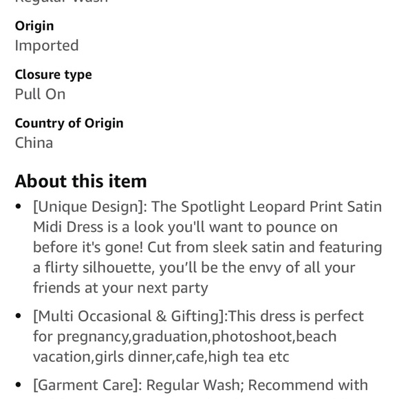 *SOLD*Cupshe Leopard dress NWOT - Picture 6 of 11